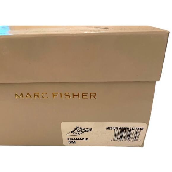 NIB Marc Fisher Amazie Rock Stud Mule Flats Sandals Green Gold Size 5 - Picture 10 of 10